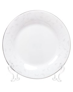 Тарелка десертная керамика 20 см круглая Шалер LFBP 80 SILVER 303129 Daniks