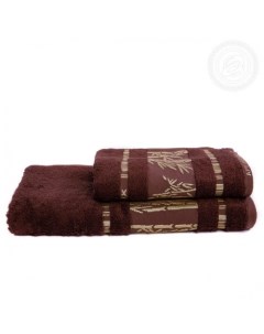 Комплект полотенец БАМБУК шоколад 50х90 70х140 Арт-дизайн