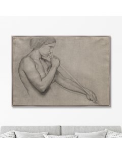 Репродукция картины на холсте Angel Blowing a Trumpet 1857г Размер картины 75х105см Картины в квартиру