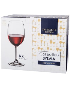 Бокалы для красного вина Sylvia 350 мл 6шт Crystalite bohemia