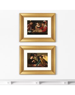 Набор из 2 х репродукций картин в раме The Players 1597г Размер каждой 40 5х50 5см Картины в квартиру
