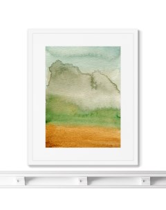 Репродукция картины в раме Clouds descend on the mountains Размер картины 42х52см Картины в квартиру