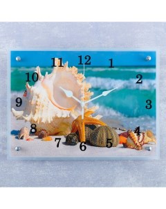 Часы настенные серия Море Обитатели морского дна 30х40 см Сюжет