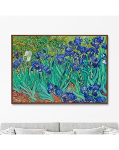 Репродукция картины на холсте Irises 1889г Размер картины 75х105см Картины в квартиру