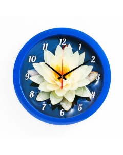 Часы настенные серия Цветы Кувшинка плавный ход d 28 см Соломон