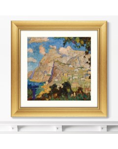 Репродукция картины в раме VIEW OF MONTE SOLARO CAPRI 1940г Размер картины 60 5х60 5см Картины в квартиру