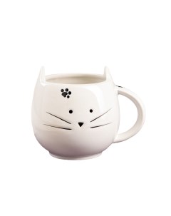 Кружка Мордочка котика белого цвета 400 мл 3947027 Керамика ручной работы