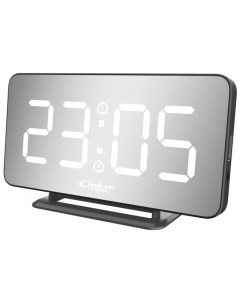 Кварцевый светящийся будильник с термометром и цифровой индикацией СК3216 Ч Б Спектр