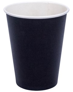 Стакан бумажный для горячих напитков черный 1 сл 350мл D90 мм 50 шт уп Экопак