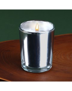 Свеча в металлизированном стакане Магия аромата серебряная 6 х 6 х7 5 см Зимнее волшебство