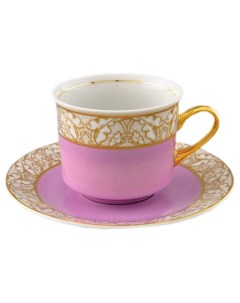 Чайная пара 200 мл высокая Сабина Радужное настроение фиолетовая 159143 Leander