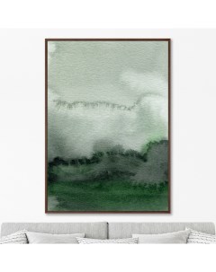 Репродукция картины на холсте Fog in the mountains Размер картины 75х105см Картины в квартиру