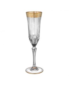 Бокалы для шампанского 180 мл 6 шт Адажио Королевская лента золото 289763 Art design