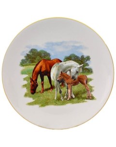 Декоративная тарелка Лошади 24x24 см Leander