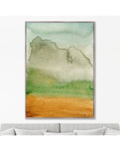 Репродукция картины на холсте Clouds descend on the mountains Размер картины 75х105см Картины в квартиру