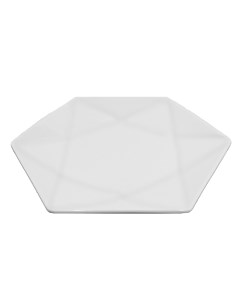 Сервировочная тарелка Оригами многоугольная керамическая белый 28х2х28 см MM PLT 79 Marma
