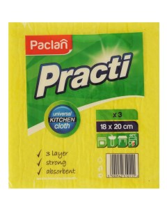 Салфетка для уборки Practi Универсальная 18x20 см 3 шт Paclan