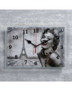 Часы настенные серия Город Мэрилин Монро в Париже 25х35 см Сюжет