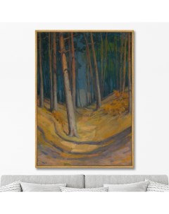 Репродукция картины на холсте Forest 1925г 75х105см Картины в квартиру