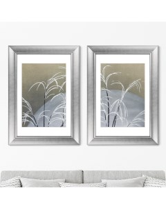 Набор из 2 х репродукций картин в раме Frost from Momoyogusa Flowers 1909г 50 5х70 5см Картины в квартиру