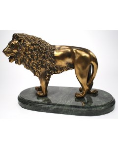 Статуэтка из бронзы Благородный Лев h 14 см Ооо псп