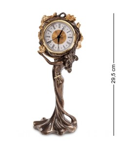 Часы Девушка и лотосы bronze gold WS 687 2 Veronese