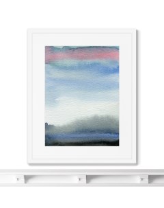 Репродукция картины в раме Evening sky over the lake Размер картины 42х52см Картины в квартиру