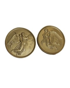 Статуэтка Два медальона золотистый Zlatdecor