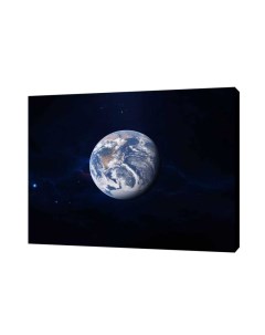 Картина на холсте на стену Фото земли из космоса 100х80 см Сити бланк