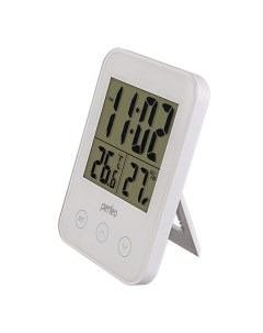 Часы метеостанция Touch белый PF S681 время температура влажность Perfeo