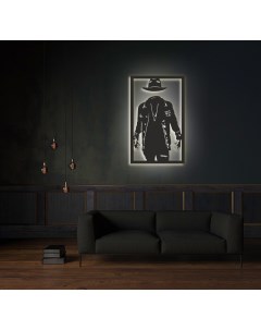 Декоративное панно на стену с белой подсветкой невидимка Moretti