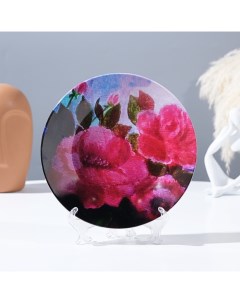 Тарелка декоративная Розы настенная D 17 5 см Nobrand