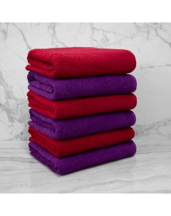 Набор из 6 полотенец Venera цвет бордовый фиолетовый 50х80 см 6 шт Eleganta