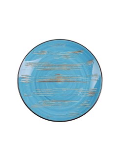 Тарелка обеденная d 22 5 см цвет голубой Scratch