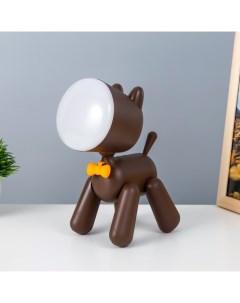 Настольная лампа Собачка LED 4Вт АКБ USB шоколадный Risalux