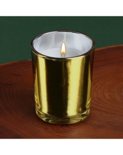 Свеча в метализированном стакане Магия аромата золотая 6 х 6 х7 5 см Зимнее волшебство