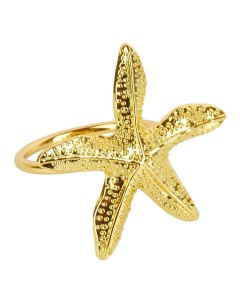 Кольцо для салфетки Морская звезда золотое 5 5 х 5 5 х 4 5 см Nouvelle home