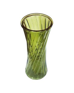 Ваза стеклянная декоративная Аэлит настольная зеленый 30 см Ninaglass