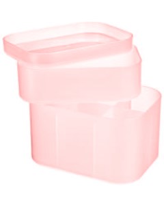 Органайзер mini с разделителями розовый пластик 3 секционный 150х110х85 мм 1 шт Proff