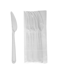 Ножи одноразовые пластиковые прозрачные 6 шт Nobrand