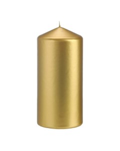 Свеча Metallic колонна золото 7х15 см Bertek