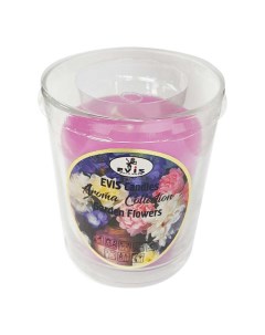 Свеча ароматизированная в стеклянном стакане с крышкой Цветущий сад Evis