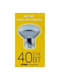 Лампа накаливания R50 E14 40 Вт теплый белый рефлектор Старт