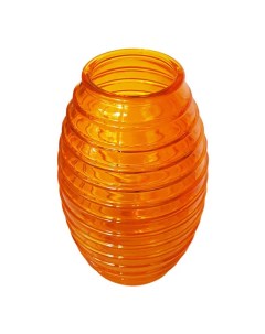 Ваза стеклянная декоративная Лайт настольная оранжевый 20 см Ninaglass