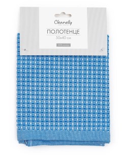 Полотенце Stile 50 х 40 см вафельное синее Cleanelly
