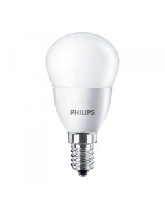 Лампа светодиодная LED Luster Е14 6 5 Вт теплый белый свет 2700К Philips