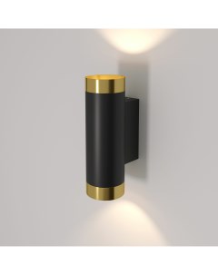 Настенный светильник интерьер подсветка Poli MRL 1016 черный золото GU10 Elektrostandard