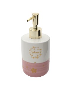 Дозатор для жидкого мыла Sakura доломит 7x18 5 см белый розовый Sima-land