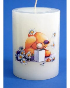 Свеча декоративная Медвежонок с ромашками Evis