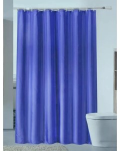 Шторка для ванной комнаты водоотталкивающая полиэстер 180х180 см синий Nobrand